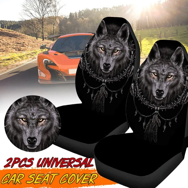 2Pcs Car Universal 3D Wolf Printed Car Seat Cover Seat Cushion Protector Cover for Car SUV
2Pcs Car Universal 3D Wolf Printed Car Seat Cover Seat Cushion Protector Cover for Car SUV
