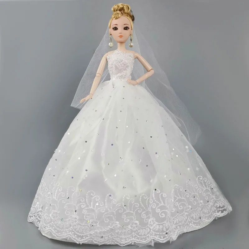 Кружевное Кукольное платье Одежда для куклы Барби свадебные платья наряды