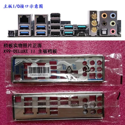 Новая задняя панель I/O для материнской платы ASUS X99-DELUXE II X99-DELUXE 2 just shield backplate
Новая задняя панель I/O для материнской платы ASUS X99-DELUXE II X99-DELUXE 2 just shield backplate