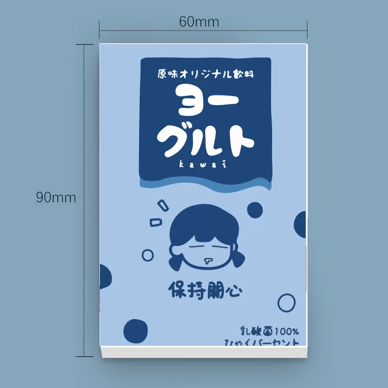 Милый блокнот для записей с японским мультяшным рисунком 100 страниц мини-блокнот