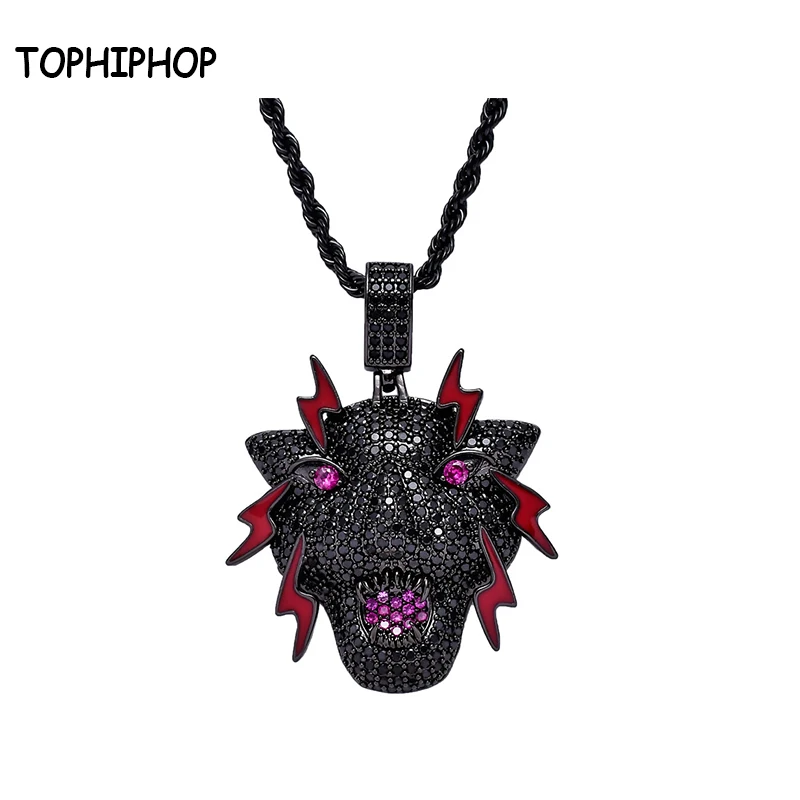 TOPHIPHOP Leopard Pendant With Tennis Chain AAA Cubic Zircon Panther Necklace Iced out Chain Hip Hop Jewelry Men Party Gifts 
TOPHIPHOP Leopard Pendant With Tennis Chain AAA Cubic Zircon Panther Necklace Iced out Chain Hip Hop Jewelry Men Party Gifts