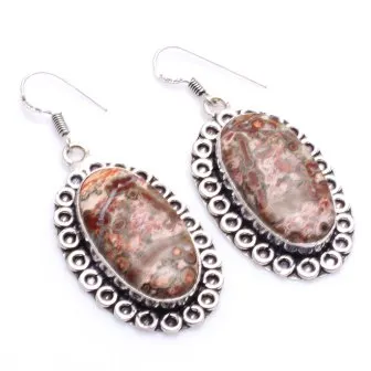Genuine Leopard Skin Jasper Silver Overlay on Copper Earrings ,Hand made Women Jewelry Gift , E5633
Genuine Leopard Skin Jasper Silver Overlay on Copper Earrings ,Hand made Women Jewelry Gift , E5633