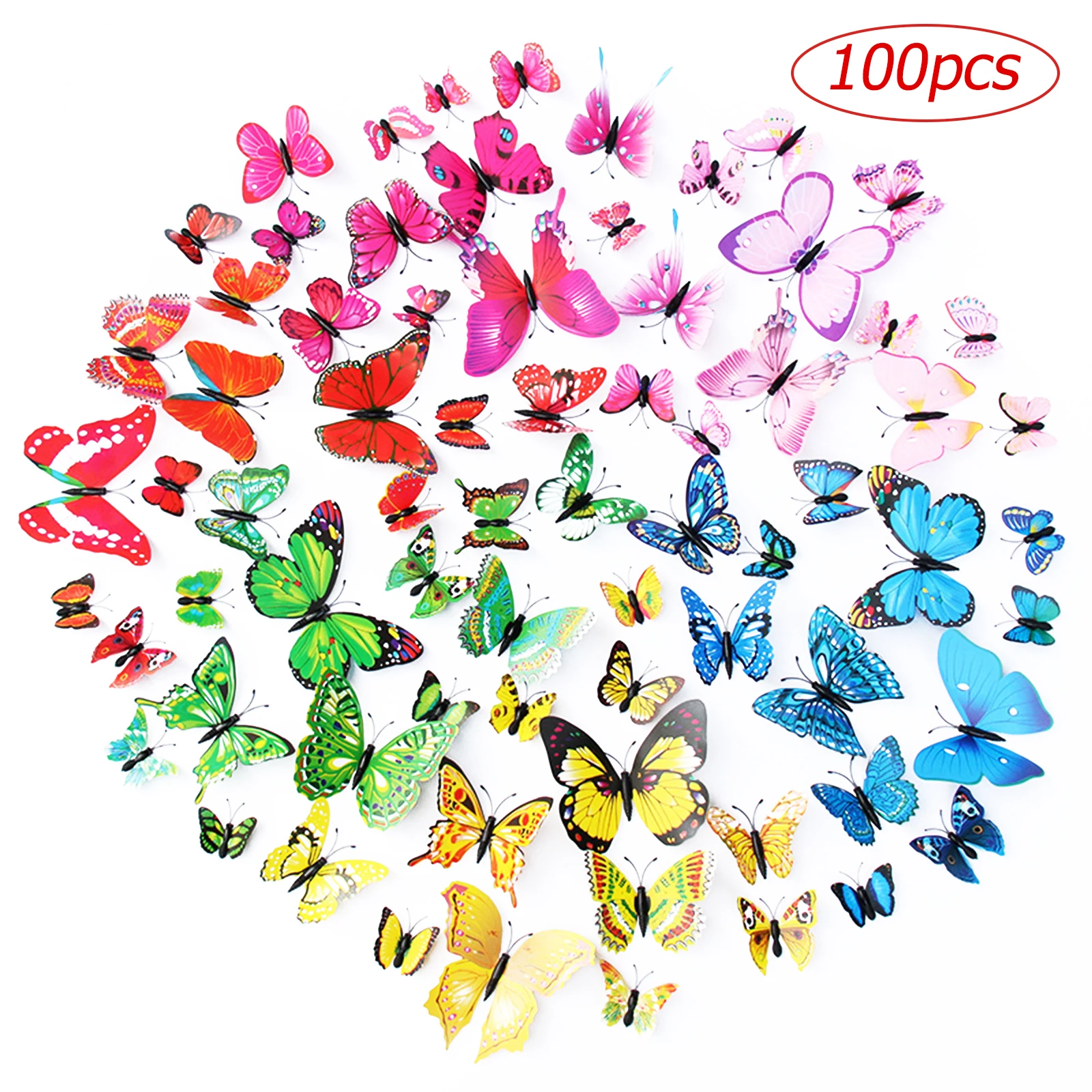 100 Pieces Butterfly Stakes Colorful Artificial Butterflies Garden Ornaments Decorations For Indoor Outdoor Patio Party Supplies
100 Pieces Butterfly Stakes Colorful Artificial Butterflies Garden Ornaments Decorations For Indoor Outdoor Patio Party Supplies