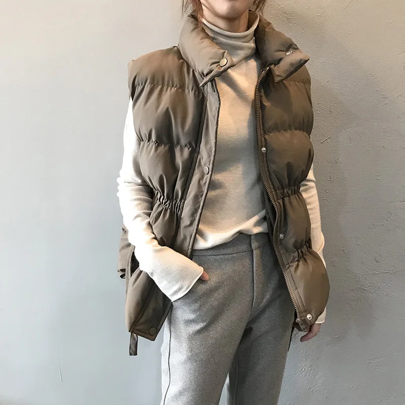 FNOCE 2020 winter new women's down cotton vest jackets fashion casual trends solid sleeveless stand collar elegant parkas coats
FNOCE 2020 winter new women's down cotton vest jackets fashion casual trends solid sleeveless stand collar elegant parkas coats