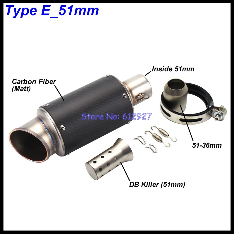 Inlet 51mm 61mm Motorcycle Exhaust Muffler End Pipe Motorbike DB Killer Escape Moto Universal for MT07 MT09 MT10 R1 R6 KTM etc 
Inlet 51mm 61mm Motorcycle Exhaust Muffler End Pipe Motorbike DB Killer Escape Moto Universal for MT07 MT09 MT10 R1 R6 KTM etc