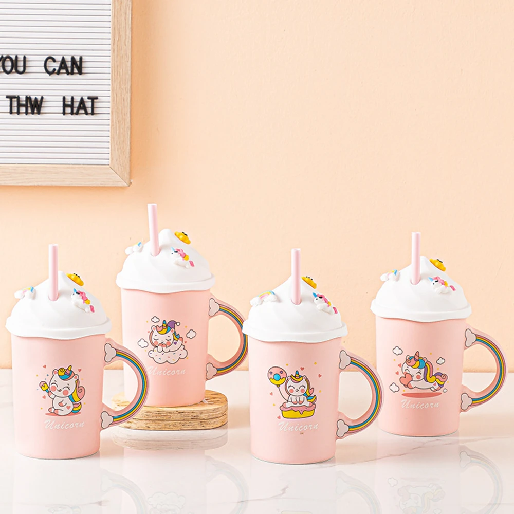 400ml Unicorn Mug With Silicone Straw AndLid Ceramic Coffee Tea Cup Cute Rainbow Unicorn Milk Cup For Child
400ml Unicorn Mug With Silicone Straw AndLid Ceramic Coffee Tea Cup Cute Rainbow Unicorn Milk Cup For Child