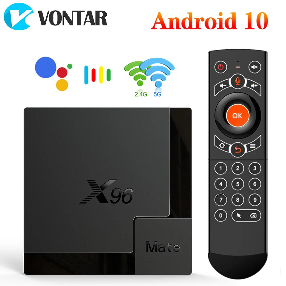 ТВ-приставка VONTAR X96Mate, Android 10, 4g, 64 ГБ, 4K, 2,4G и 5g, Wi-Fi, BT, голосовой помощник Google, поддержка Youtube, ТВ-приставка X96, медиаплеер
ТВ-приставка VONTAR X96Mate, Android 10, 4g, 64 ГБ, 4K, 2,4G и 5g, Wi-Fi, BT, голосовой помощник Google, поддержка Youtube, ТВ-приставка X96, медиаплеер