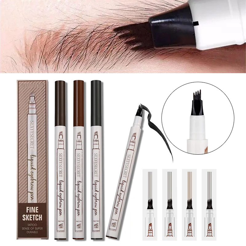 4 Color Eyebrow Pencil Tint 4 Tip Brow Tattoo Pen Paint Makeup Eyebrows Waterproof Cosmetic Eye brow Liner
4 Color Eyebrow Pencil Tint 4 Tip Brow Tattoo Pen Paint Makeup Eyebrows Waterproof Cosmetic Eye brow Liner