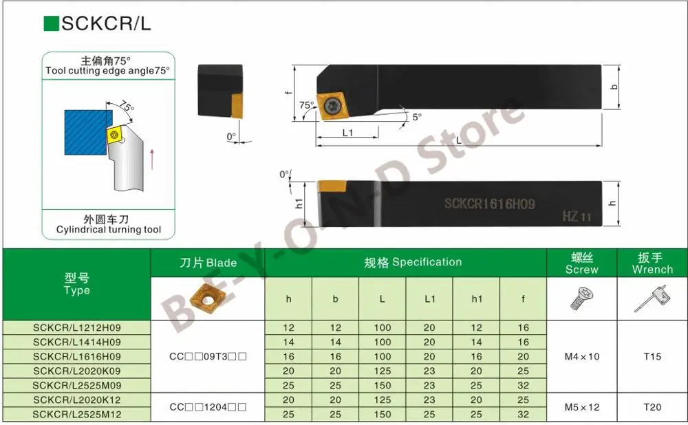 BEYOND SCKCR2020K12 SCKCL2020K12 SCKCR2525M12 SCKCR SCKCL 2020K12 2525M12 2020 Turning Tool Holder use Carbide Inserts CCMT12
BEYOND SCKCR2020K12 SCKCL2020K12 SCKCR2525M12 SCKCR SCKCL 2020K12 2525M12 2020 Turning Tool Holder use Carbide Inserts CCMT12