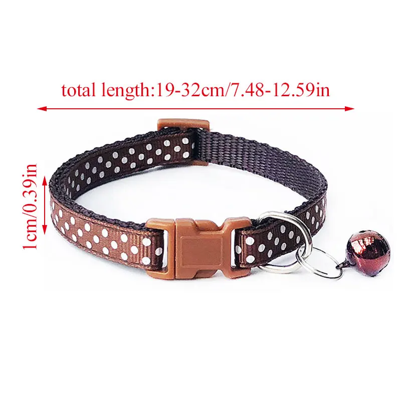 Pet Printing Collar Cute Safety Pet Cat Dog Neck Ring Polyester Adjustable Good Quality White Dot 1.0 Patch Bell Collar
Pet Printing Collar Cute Safety Pet Cat Dog Neck Ring Polyester Adjustable Good Quality White Dot 1.0 Patch Bell Collar