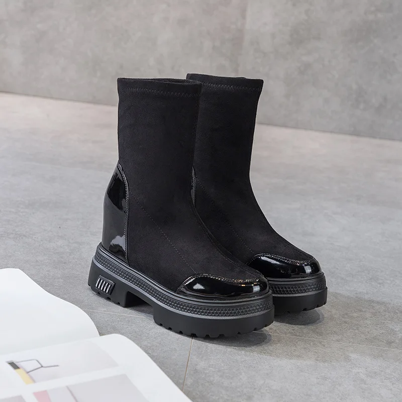 Wedgse Black Sneakers Women Sock Boots Winter Warm Cotton Shoes Platform Ankle Boots for Women 2021 New Lady Casual Shoes
Wedgse Black Sneakers Women Sock Boots Winter Warm Cotton Shoes Platform Ankle Boots for Women 2021 New Lady Casual Shoes