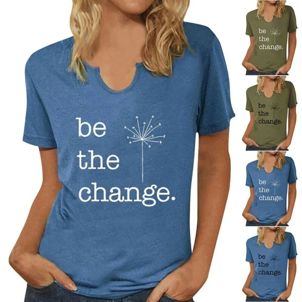 Womens Printed Summer Casual Short Sleeve T-Shirts Lady Round Neck Tops Outdoors 
Womens Printed Summer Casual Short Sleeve T-Shirts Lady Round Neck Tops Outdoors