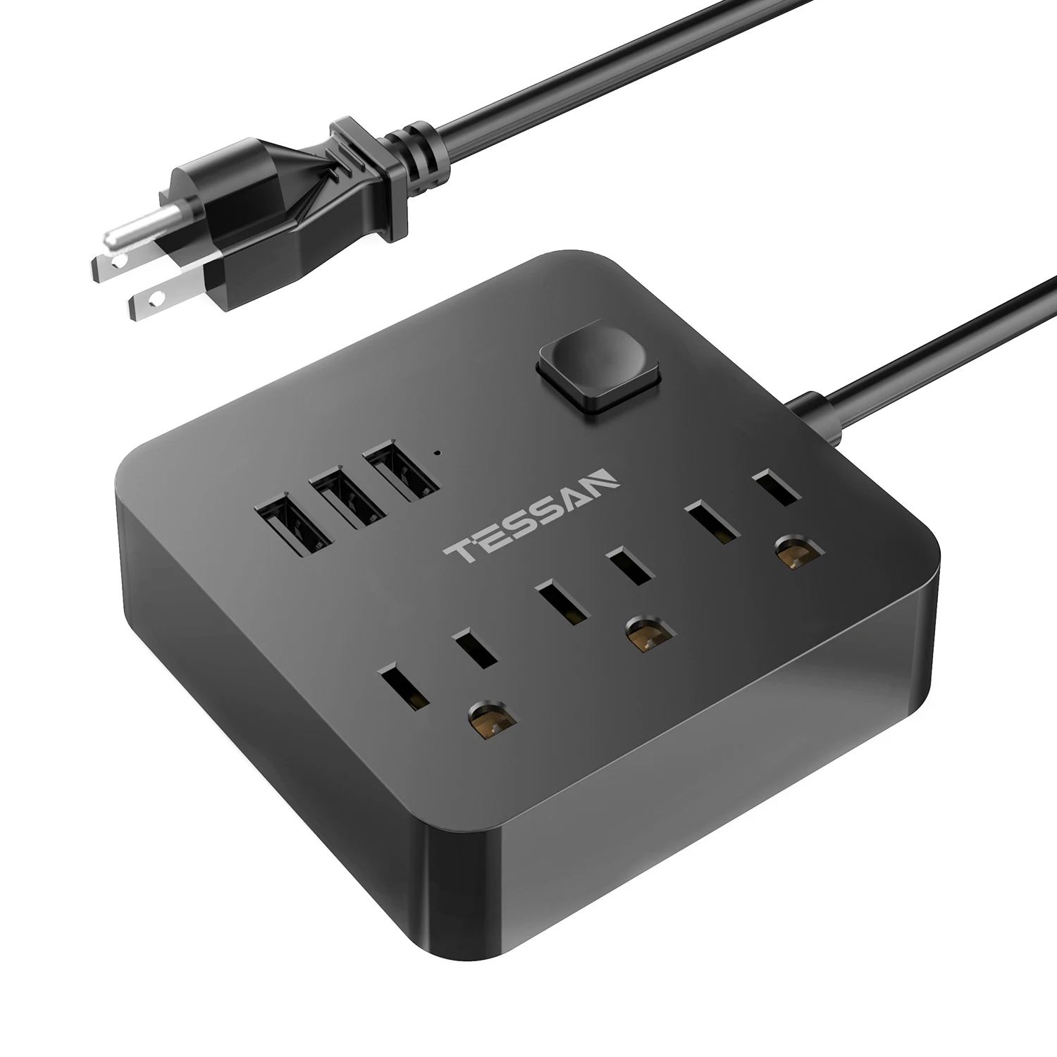 TESSAN Multi Sockets US Standard Plug Power Strip with 3 Outlets 3 USB Ports Switch 1.5M/5ft Extension Cable Overload Protection
TESSAN Multi Sockets US Standard Plug Power Strip with 3 Outlets 3 USB Ports Switch 1.5M/5ft Extension Cable Overload Protection