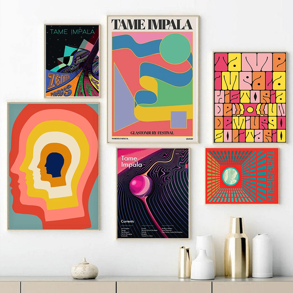 Tame Impala At Glastonbury Gig Posters Vintage Colorful Geometry Canvas Painting Wall Art Pictures For Living Room Home Decor
Tame Impala At Glastonbury Gig Posters Vintage Colorful Geometry Canvas Painting Wall Art Pictures For Living Room Home Decor