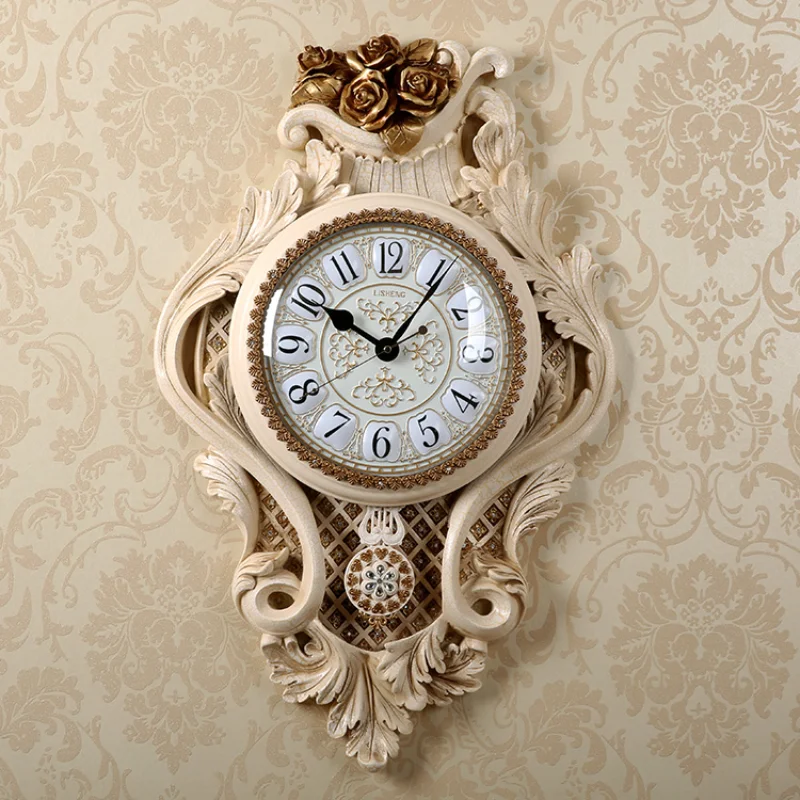 European Style Wall Clock Luxury Pendulum Style Fashion Wall Clock Quartz Vintage Orologio Da Parete Living Room Decor WT5BGZ
European Style Wall Clock Luxury Pendulum Style Fashion Wall Clock Quartz Vintage Orologio Da Parete Living Room Decor WT5BGZ