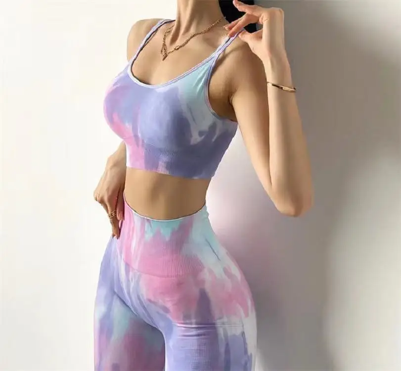 NEW Tie Dyeing Seamless Yoga Set Gym Fitness Summer Clothing Sportswear High Waist Athletic Leggings Sports Workout Bra Suits
NEW Tie Dyeing Seamless Yoga Set Gym Fitness Summer Clothing Sportswear High Waist Athletic Leggings Sports Workout Bra Suits