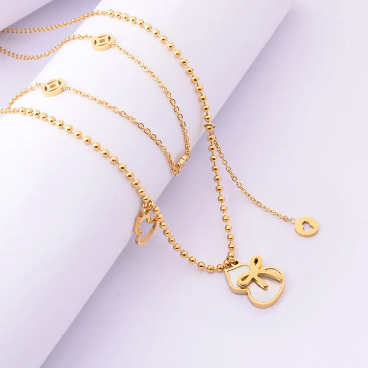 Fashion titanium steel necklace bow knot double clavicle chain temperament jewelry hot sale
Fashion titanium steel necklace bow knot double clavicle chain temperament jewelry hot sale