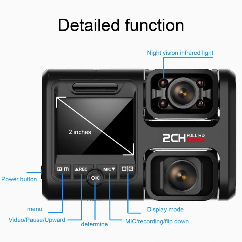 2160P HD Car Camera Night Vision Panoramic Dual Lens Built-in 400mAh Battery DVR Dash Cam for Autos
2160P HD Car Camera Night Vision Panoramic Dual Lens Built-in 400mAh Battery DVR Dash Cam for Autos