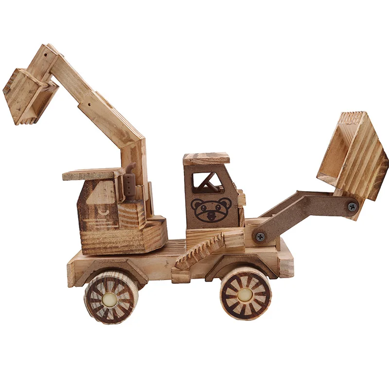 Wooden Bulldozer Simulation Excavator Children's Toy Engineering Vehicle Truck Forklift Loader Model Wooden Crafts Decoration
Wooden Bulldozer Simulation Excavator Children's Toy Engineering Vehicle Truck Forklift Loader Model Wooden Crafts Decoration