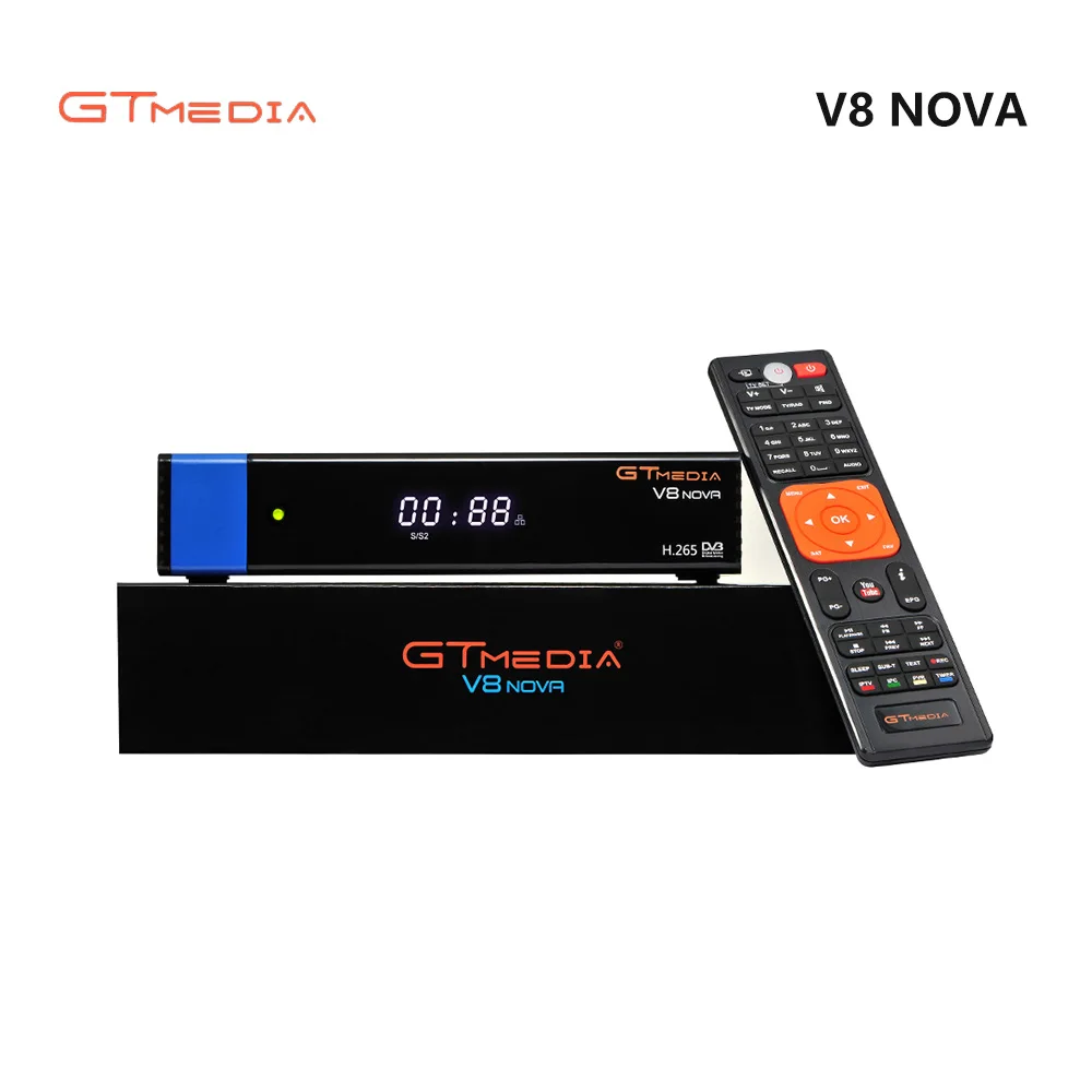 H.265 телеприставка с RJ45 встроенной поддержкой Wi Fi Powervu Biss CS Youtube DVB S2 HD GTMedia V8 NOVA