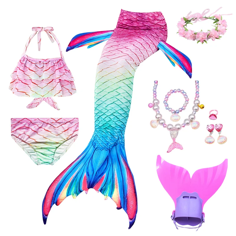 10Pcs Mermaid Costume Cosplay Birthday Gifts Children Dress Girls Dress Mermaid Tail Bikini Mermaid Swimsuit for Kids
10Pcs Mermaid Costume Cosplay Birthday Gifts Children Dress Girls Dress Mermaid Tail Bikini Mermaid Swimsuit for Kids