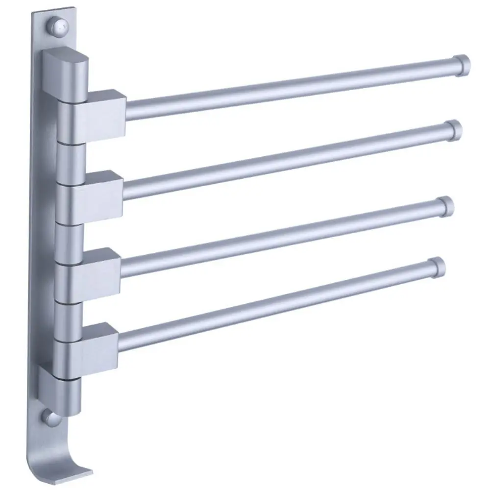 Rotating Towel Bar Hanger Toilet Rack Matte Silver Aluminum Double Rod Multi-bar Wall 2-5 Rod Shower Holder Bathroom Accessories
Rotating Towel Bar Hanger Toilet Rack Matte Silver Aluminum Double Rod Multi-bar Wall 2-5 Rod Shower Holder Bathroom Accessories