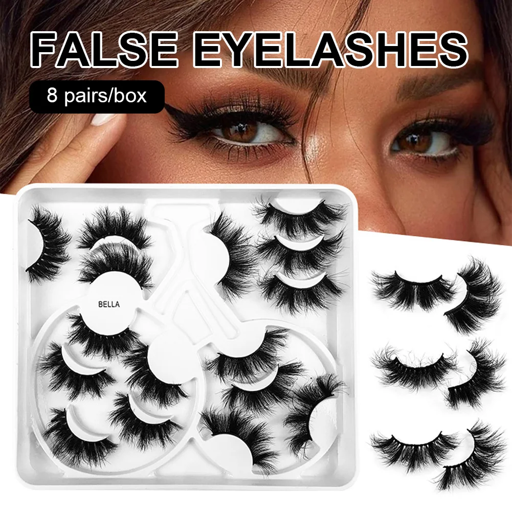 8 Pairs False Eyelashes Reusable Soft 8D Lashes Handmade Natural Long and Full Eyelashes Makeup Gift for Women
8 Pairs False Eyelashes Reusable Soft 8D Lashes Handmade Natural Long and Full Eyelashes Makeup Gift for Women