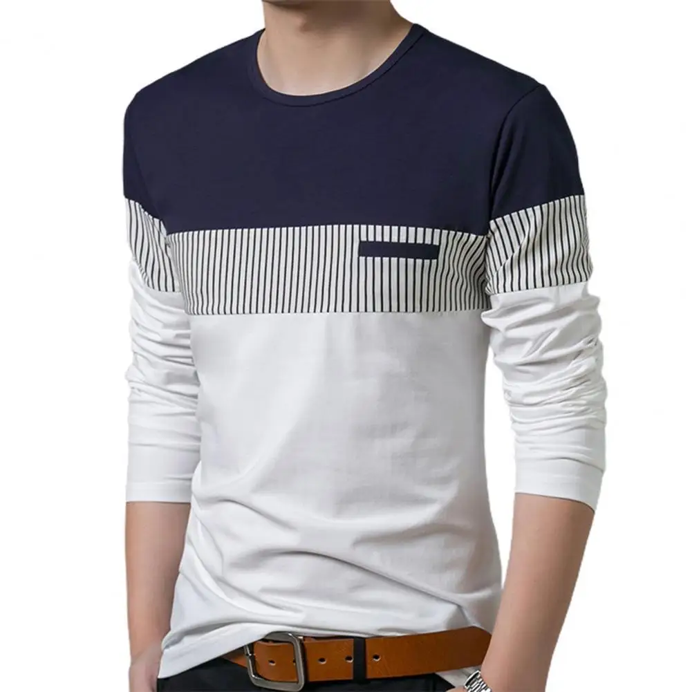 T Shirt Men Cotton Long Sleeve O Neck Mens T Shirt Fashion Patchwork Stripe Causals T Shirt Men Clothing
T Shirt Men Cotton Long Sleeve O Neck Mens T Shirt Fashion Patchwork Stripe Causals T Shirt Men Clothing