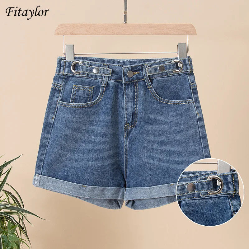 Женские джинсовые шорты Fitaylor, повседневные однотонные винтажные свободные потертые джинсовые шорты с высокой талией и широкими штанинами ...
Женские джинсовые шорты Fitaylor, повседневные однотонные винтажные свободные потертые джинсовые шорты с высокой талией и широкими штанинами ...