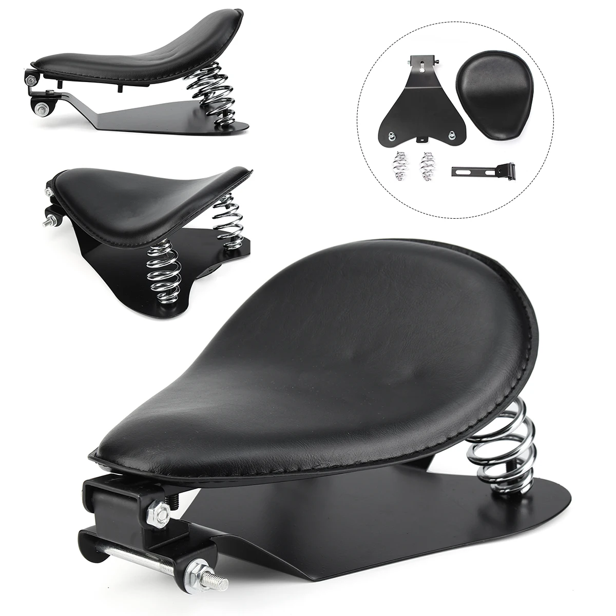PU Leather Neoprene Foam Motorcycle Seat Solo Seat Spring Bracket Base Kit for Sportster Bobber Chopper
PU Leather Neoprene Foam Motorcycle Seat Solo Seat Spring Bracket Base Kit for Sportster Bobber Chopper