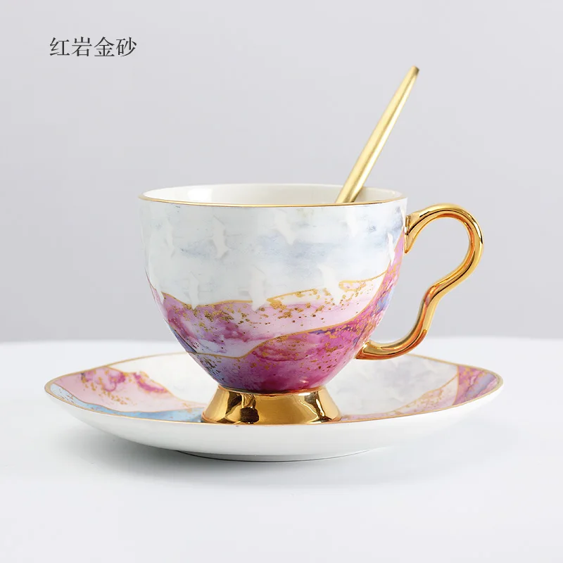 Luxury Ceramics Coffee Cup Set High Quality Modern European Saucer Afternoon Tea Espresso Mug Nordic Tazas Drinkware DF60BD
Luxury Ceramics Coffee Cup Set High Quality Modern European Saucer Afternoon Tea Espresso Mug Nordic Tazas Drinkware DF60BD