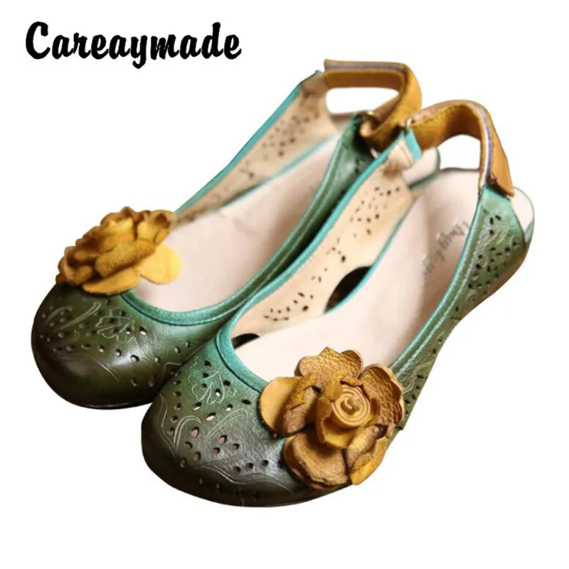 Careaymade-Folk style Head layer cowhide pure handmade Carved Hollow shoes,the retro art mori girl comfortable Sandals,2 color
Careaymade-Folk style Head layer cowhide pure handmade Carved Hollow shoes,the retro art mori girl comfortable Sandals,2 color