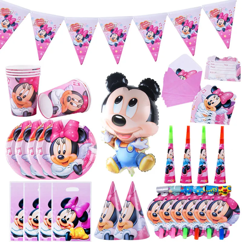 Disney Cartoon Pink Mickey Minnie Mouse Disposable Tableware Theme Birthday Party Baby Shower Decorations Paper Cup Plate Napkin
Disney Cartoon Pink Mickey Minnie Mouse Disposable Tableware Theme Birthday Party Baby Shower Decorations Paper Cup Plate Napkin