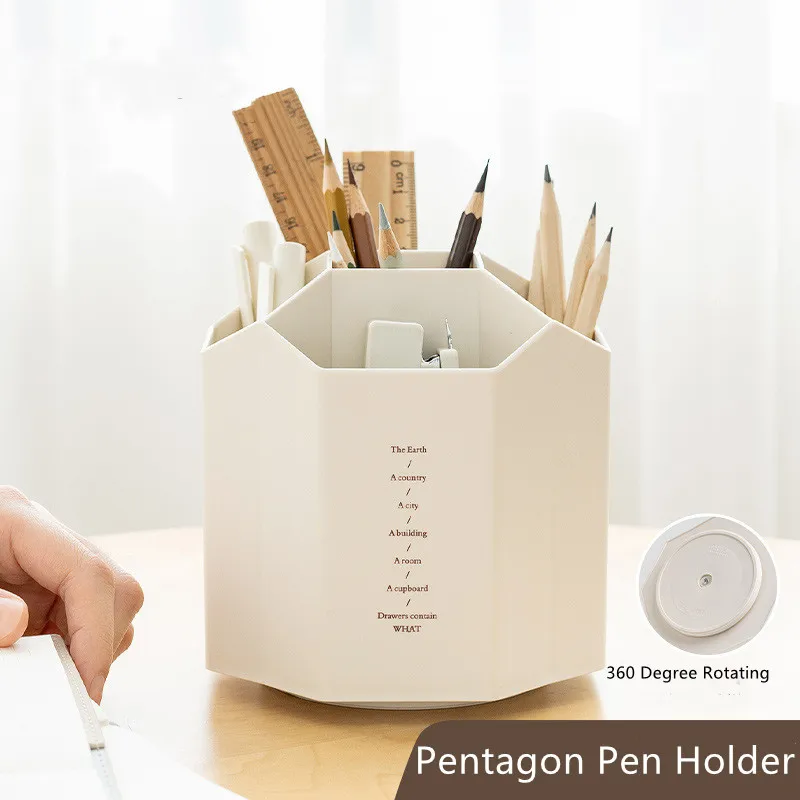 360Multifunction Degree Rotating Pen Holder Creative Large Capacity Desktop Storage Box Pencil School Stationery Organizer
360Multifunction Degree Rotating Pen Holder Creative Large Capacity Desktop Storage Box Pencil School Stationery Organizer