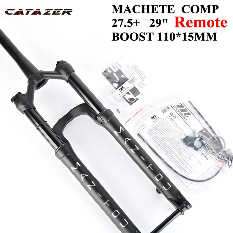 Catazer MACHETE COMP Bike Fork 27.5 29er BOOST 15X110MM Mountain MTB Bicycle Suspension Oil and Gas Remote Lock Cone 100MM
Catazer MACHETE COMP Bike Fork 27.5 29er BOOST 15X110MM Mountain MTB Bicycle Suspension Oil and Gas Remote Lock Cone 100MM