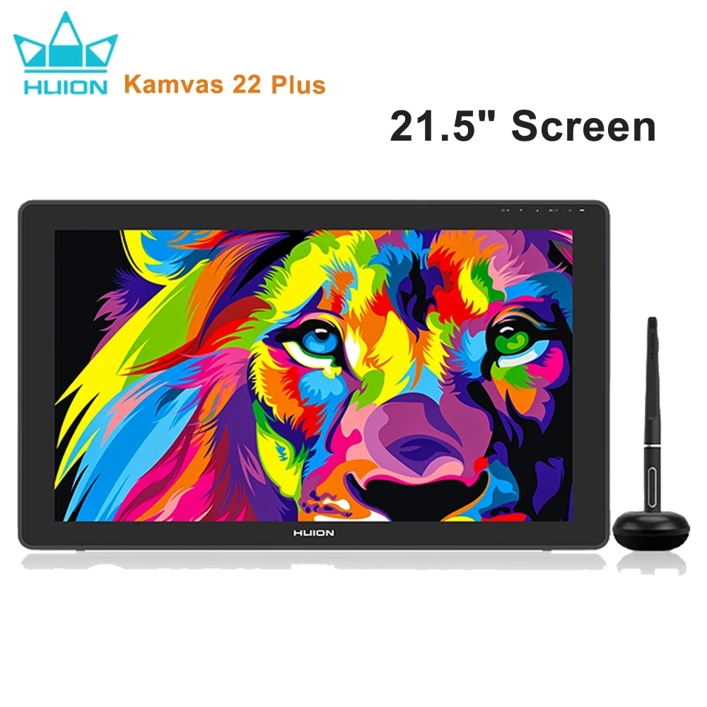 Графический планшет HUION Kamvas 22 Plus 21 5 дюйма с антибликовым стеклом 140% sRGB - купить по