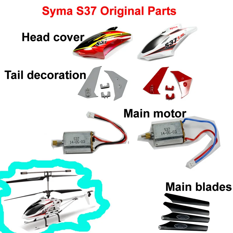 Syma S37 Remote Control Aircraft Parts S37 Head Cover Tail Decoration CW CCW Motor Main Blades
Syma S37 Remote Control Aircraft Parts S37 Head Cover Tail Decoration CW CCW Motor Main Blades