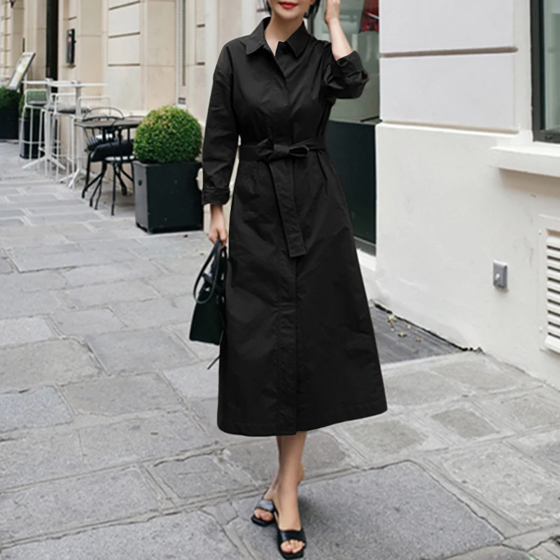 ZANZEA Women Spring 2021 Elegant Button Shirt Dress Long Sleeve Solid Midi Vestidos Female Clothing Lapel Robe Sundress Oversize 
ZANZEA Women Spring 2021 Elegant Button Shirt Dress Long Sleeve Solid Midi Vestidos Female Clothing Lapel Robe Sundress Oversize