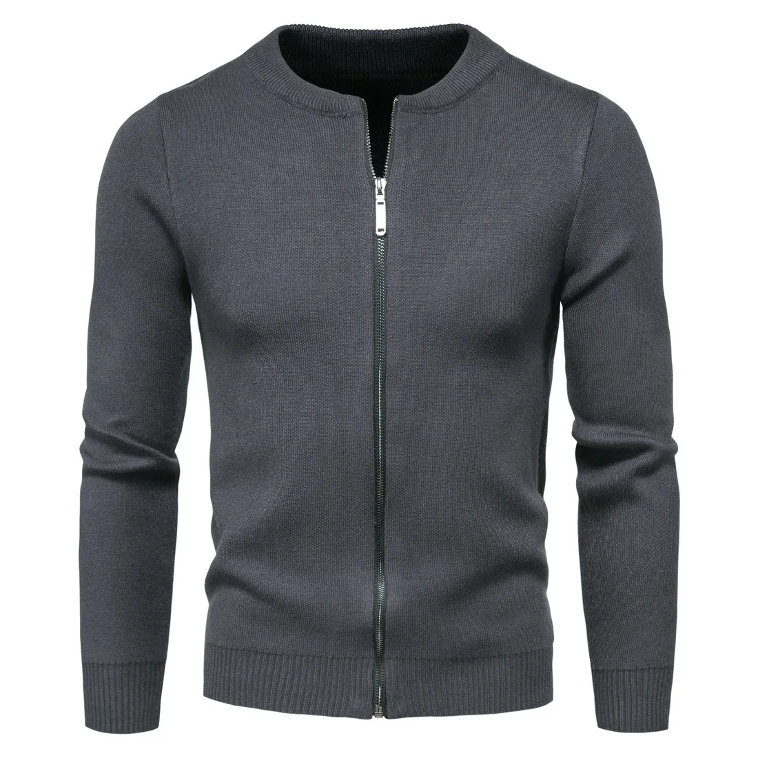 Men's knit sweater round neck zipper cardigan business casual fashion solid color cardigan outer wear sweater men
Men's knit sweater round neck zipper cardigan business casual fashion solid color cardigan outer wear sweater men
