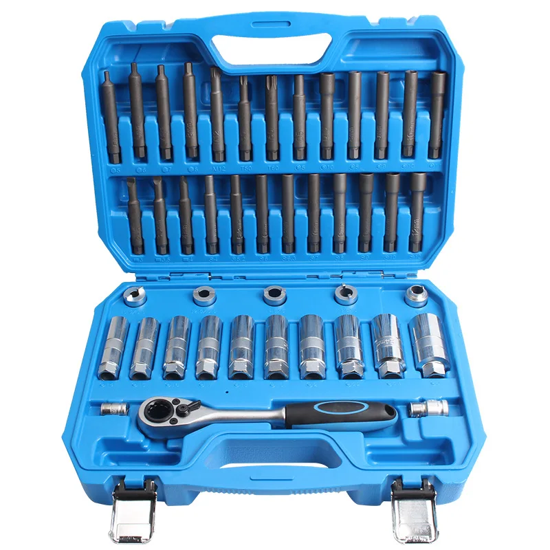 43pcs Steering Hub Suspension Shock Absorber Strut Nut Removal Tool Go-thru Socket Kit Ratchet Sockets Set 
43pcs Steering Hub Suspension Shock Absorber Strut Nut Removal Tool Go-thru Socket Kit Ratchet Sockets Set