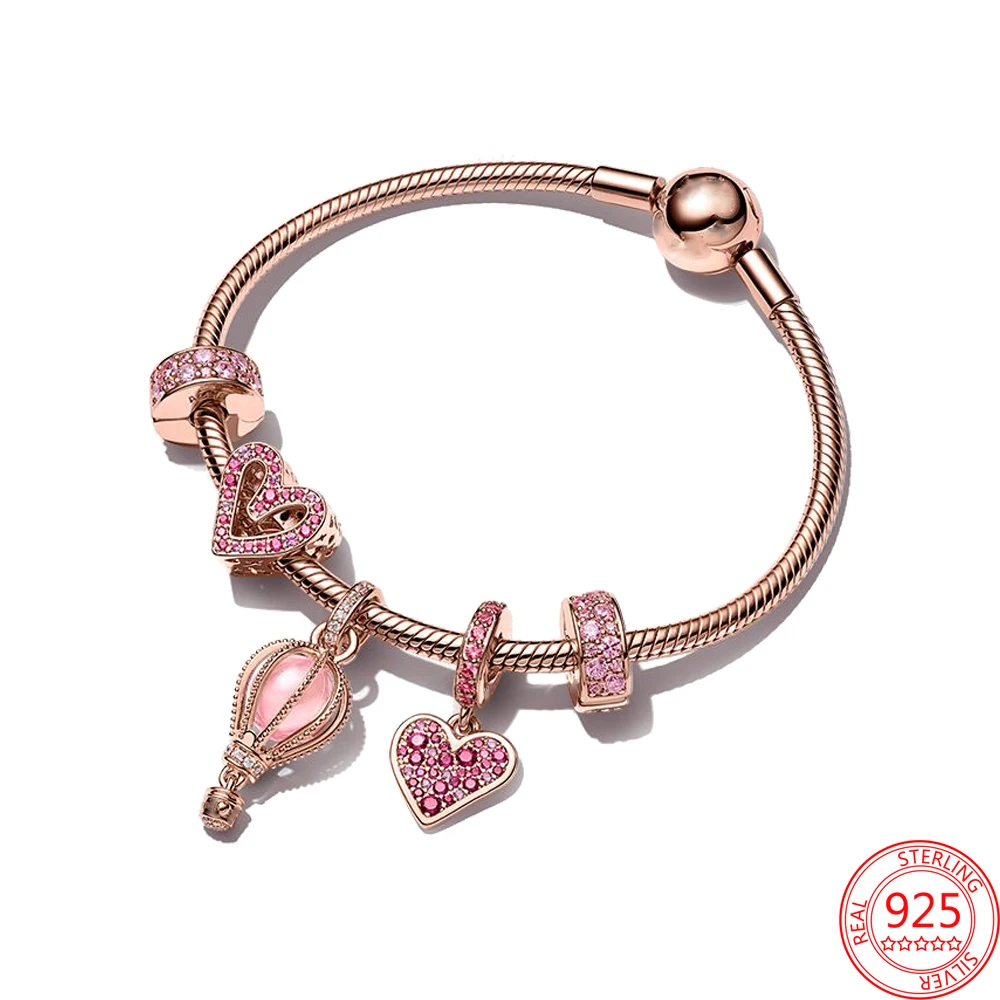 Роскошные бусины в форме сердца из стерлингового серебра 925 пробы с воздушным шаром, подходят для браслета Pandora для женщин, ювелирные издели...
Роскошные бусины в форме сердца из стерлингового серебра 925 пробы с воздушным шаром, подходят для браслета Pandora для женщин, ювелирные издели...