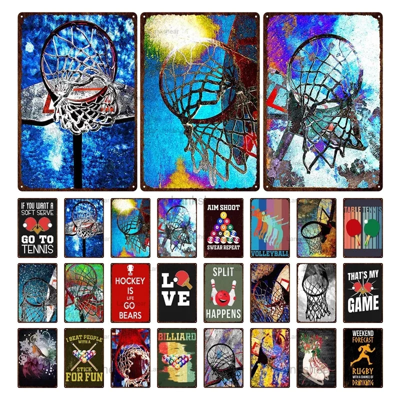 Vintage Sports Metal Tin Sign Stadium Gymnasium Basketball Tennis Billiards Iron Metal Plaque Wall Art Print Club Stadium Decor
Vintage Sports Metal Tin Sign Stadium Gymnasium Basketball Tennis Billiards Iron Metal Plaque Wall Art Print Club Stadium Decor
