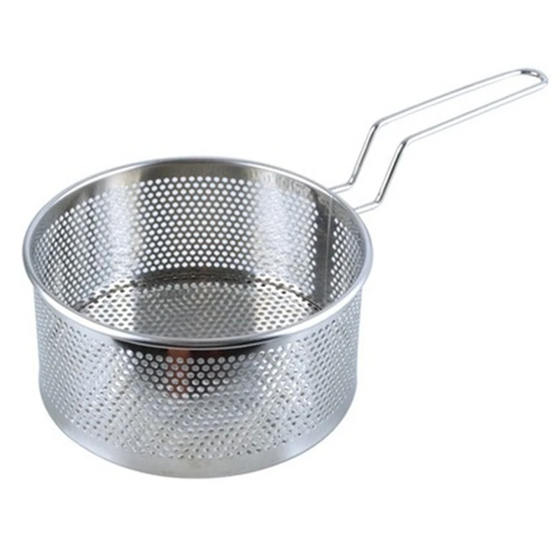 304 Stainless Steel Fry French Fries Basket Kitchen Colander Mesh Noodle Dumplings Strainer Frying Pan Fried Basket Cook Tool 
304 Stainless Steel Fry French Fries Basket Kitchen Colander Mesh Noodle Dumplings Strainer Frying Pan Fried Basket Cook Tool