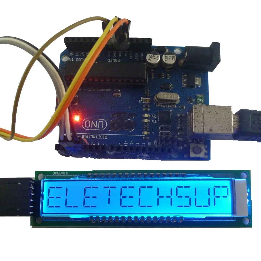 10 bit 16-Seg SPI LED Display Serial LCD UNO MEGA2560 with Arduino example SKETCH!
10 bit 16-Seg SPI LED Display Serial LCD UNO MEGA2560 with Arduino example SKETCH!
