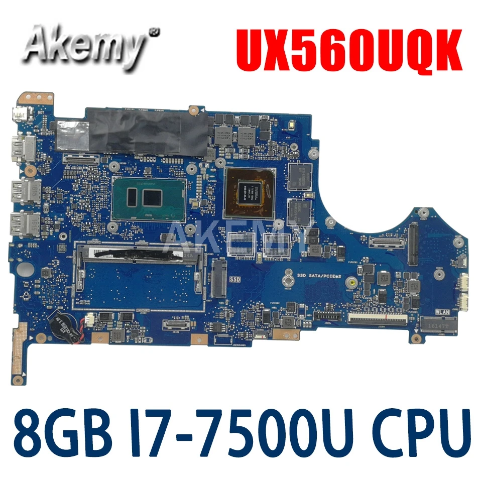 UX560UX Laptop motherboard for ASUS ZenBook Flip UX560UQK UX560UQ Q524UQ original mainboard 8GB-RAM I7-7500U GT940M
UX560UX Laptop motherboard for ASUS ZenBook Flip UX560UQK UX560UQ Q524UQ original mainboard 8GB-RAM I7-7500U GT940M