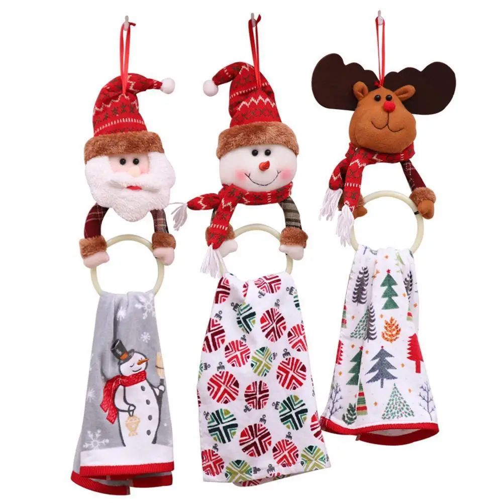 Festival Decorative Multi-Function Towel Hanging Loop Eco-friendly Lovely Snowman Santa Claus Towel Ring Storage for Decoration
Festival Decorative Multi-Function Towel Hanging Loop Eco-friendly Lovely Snowman Santa Claus Towel Ring Storage for Decoration