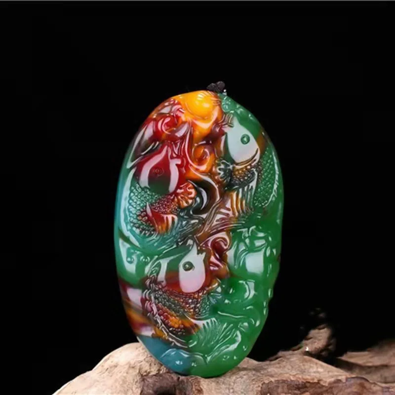 Natural Colorful Jade Hand-carved Fish Pendant Fashion Boutique Jewelry for Men and Women with Fish Necklace Every Year
Natural Colorful Jade Hand-carved Fish Pendant Fashion Boutique Jewelry for Men and Women with Fish Necklace Every Year