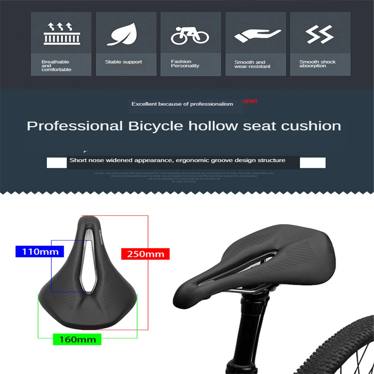 PROMEND Hot Sale Bicycle Seat Seat Cushion Road Bike Riding Saddle Bicycle Accessories Fiber Tri- iron 576 Nylon Mountain Bike
PROMEND Hot Sale Bicycle Seat Seat Cushion Road Bike Riding Saddle Bicycle Accessories Fiber Tri- iron 576 Nylon Mountain Bike