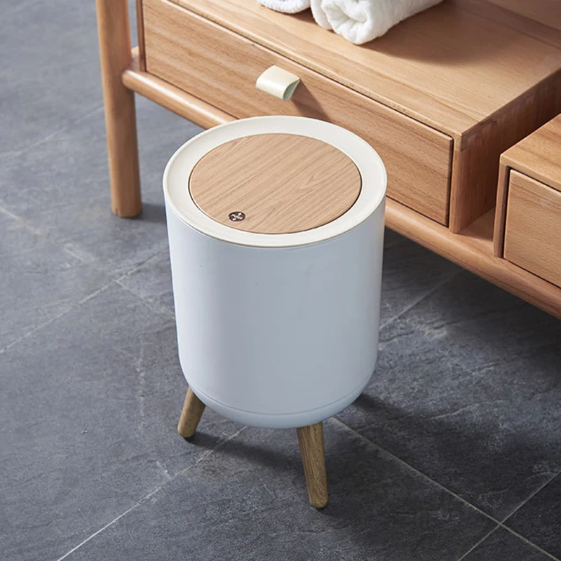 7L Capacity Trash Can Fashion High-foot Imitation Wood Top Trash Can with Lid Trash Basket Nordic Style Kitchen Bathroom Trash
7L Capacity Trash Can Fashion High-foot Imitation Wood Top Trash Can with Lid Trash Basket Nordic Style Kitchen Bathroom Trash