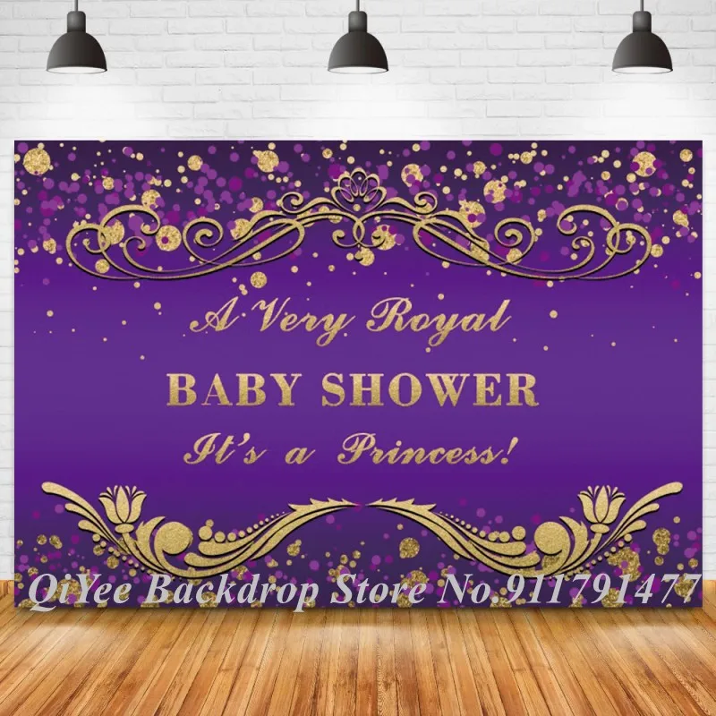 Royal Princess Baby Shower Photo Backdrop Gold Embroidery Purple Theme Background Vinyl Cake Table Banner Decor Photography
Royal Princess Baby Shower Photo Backdrop Gold Embroidery Purple Theme Background Vinyl Cake Table Banner Decor Photography